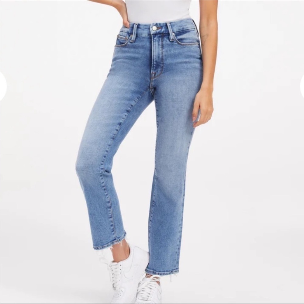 NWT Good American Good Legs Straight Indigo High Waisted Jeans sz 4